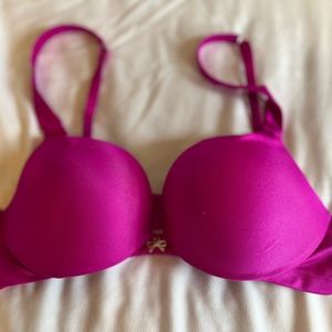 Victoria's Secret Hot Pink Plunge Push-up Bra 32C
